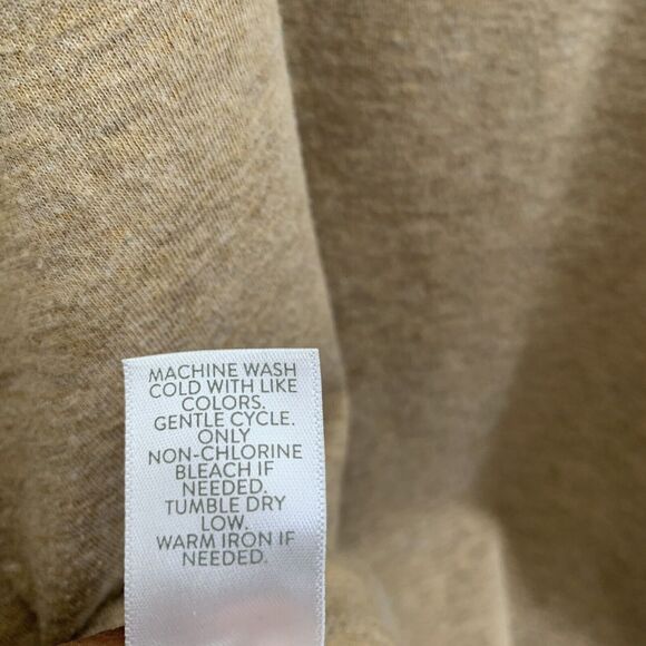 J Jill Tan Women’s Lightweight Sweater Small Turtleneck Cuffed Sleeve Size Large - Picture 7 of 11